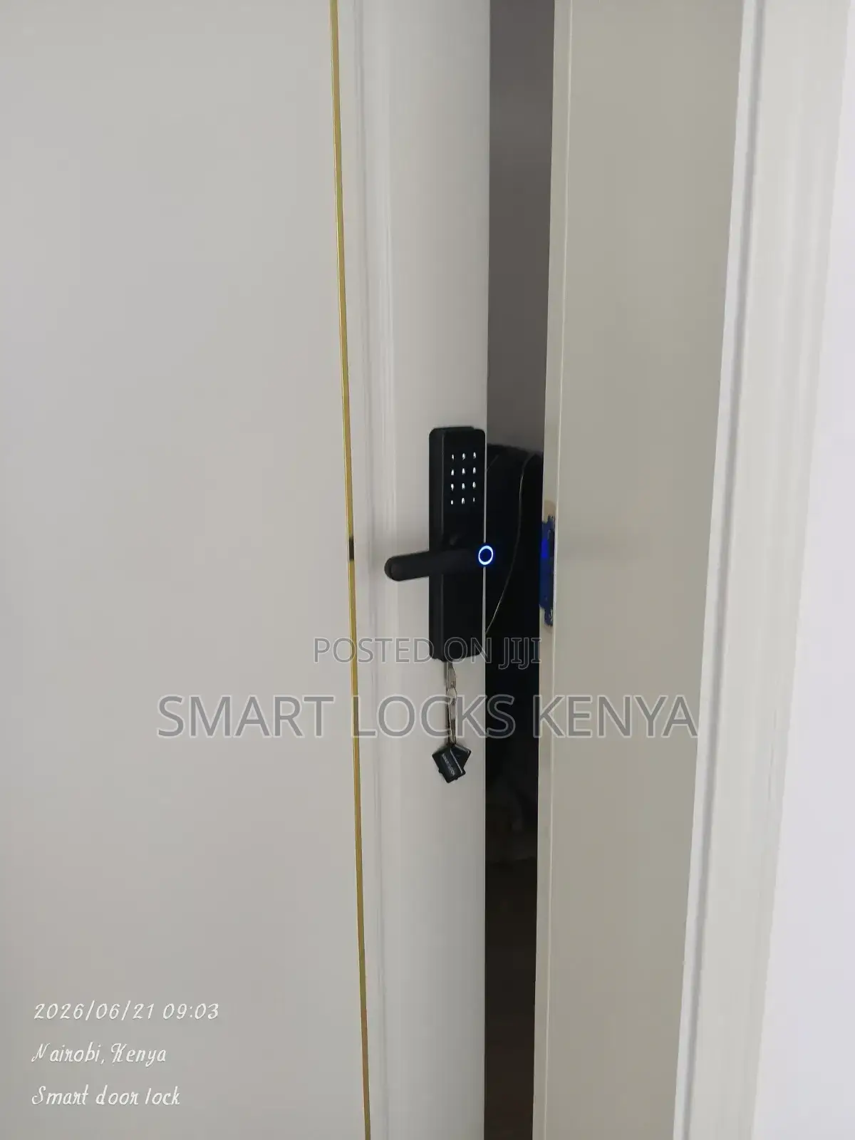 Smart Fingerprint Handle Door Lock With Tuya App Remote Control