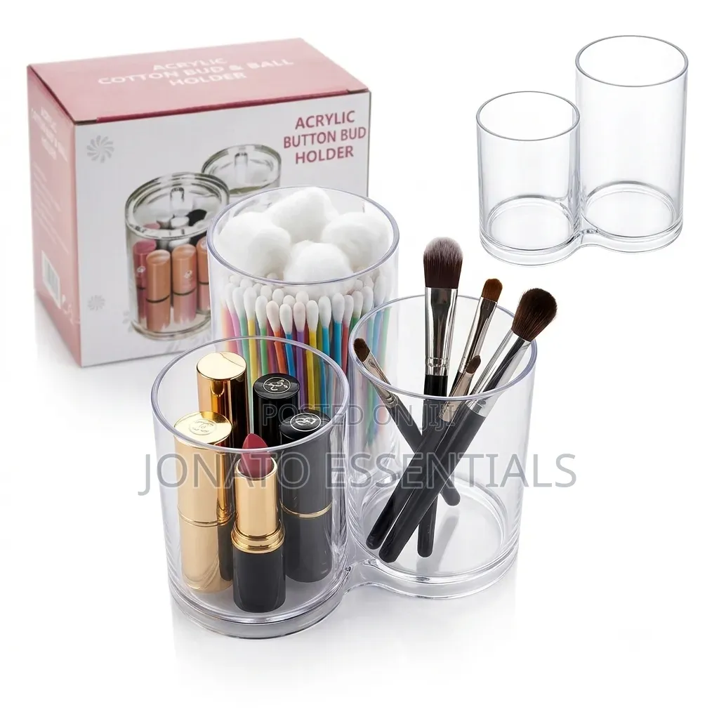 Acrylic Makeup Brush Organizer and Cosmetic Holder