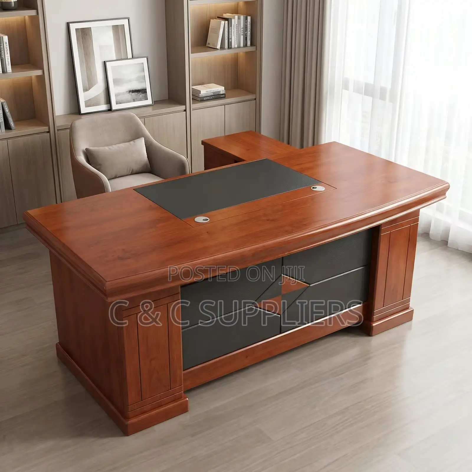 Executive Mahogany Boss Table-180cm