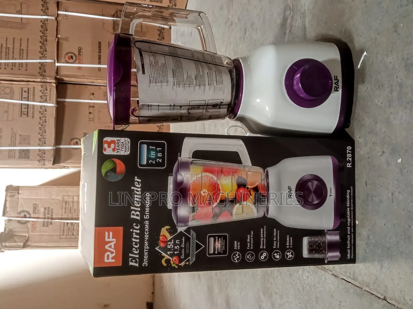 Raf 2 in 1 Electrical Blender 1.5 Litres