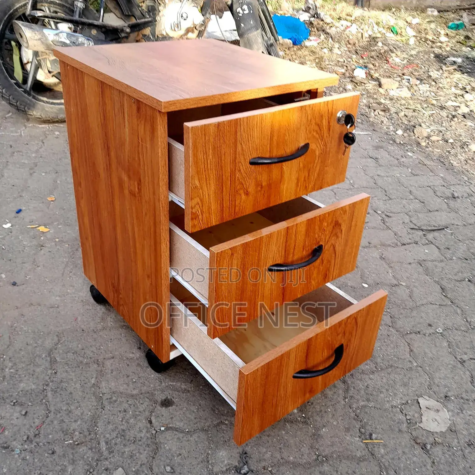Brown Bed Side Drawer Cabinet