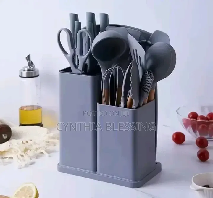 19pcs Silicone Spoons Knives Set