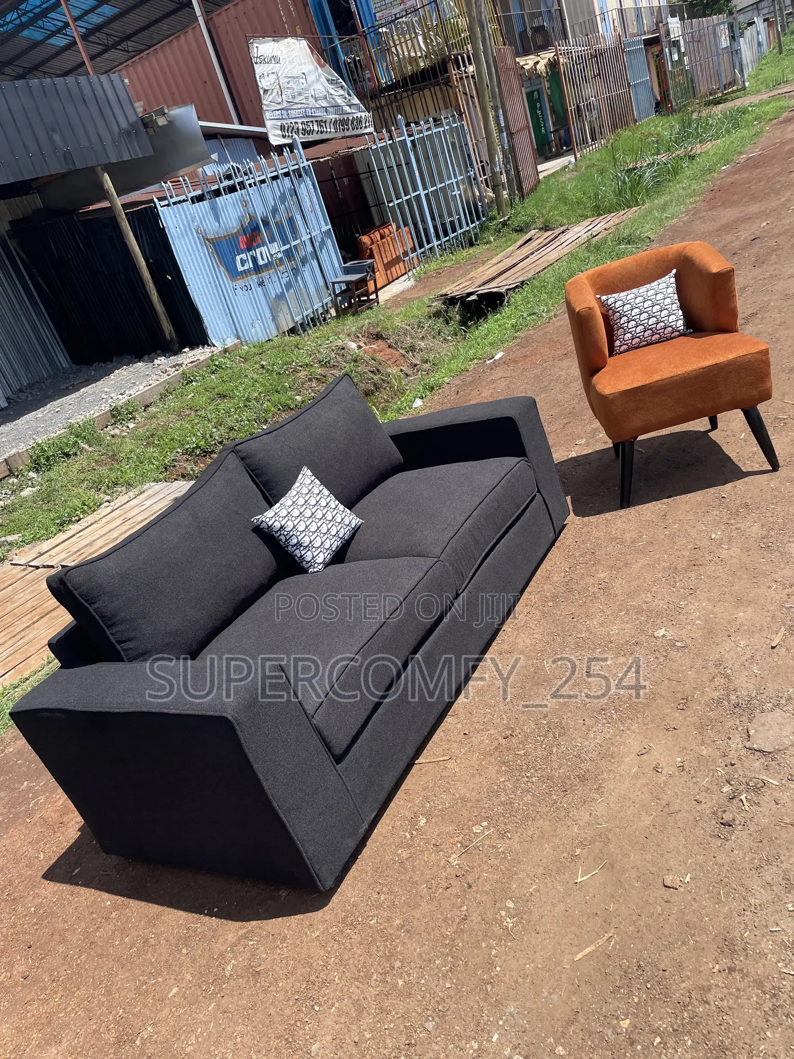 Accent Chair and Three Seater Combo