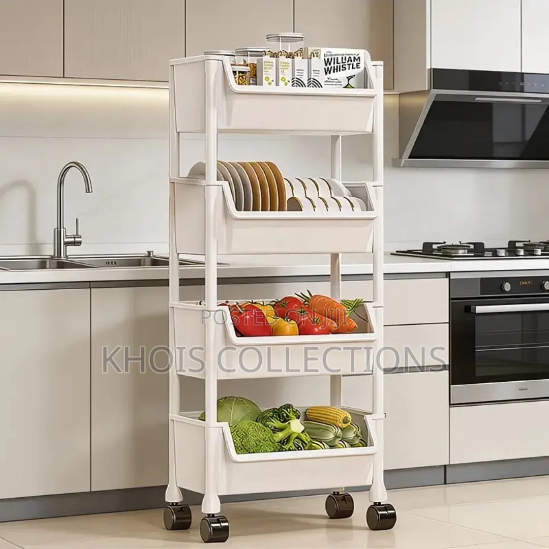 4 Layer Trolley Storage Rack