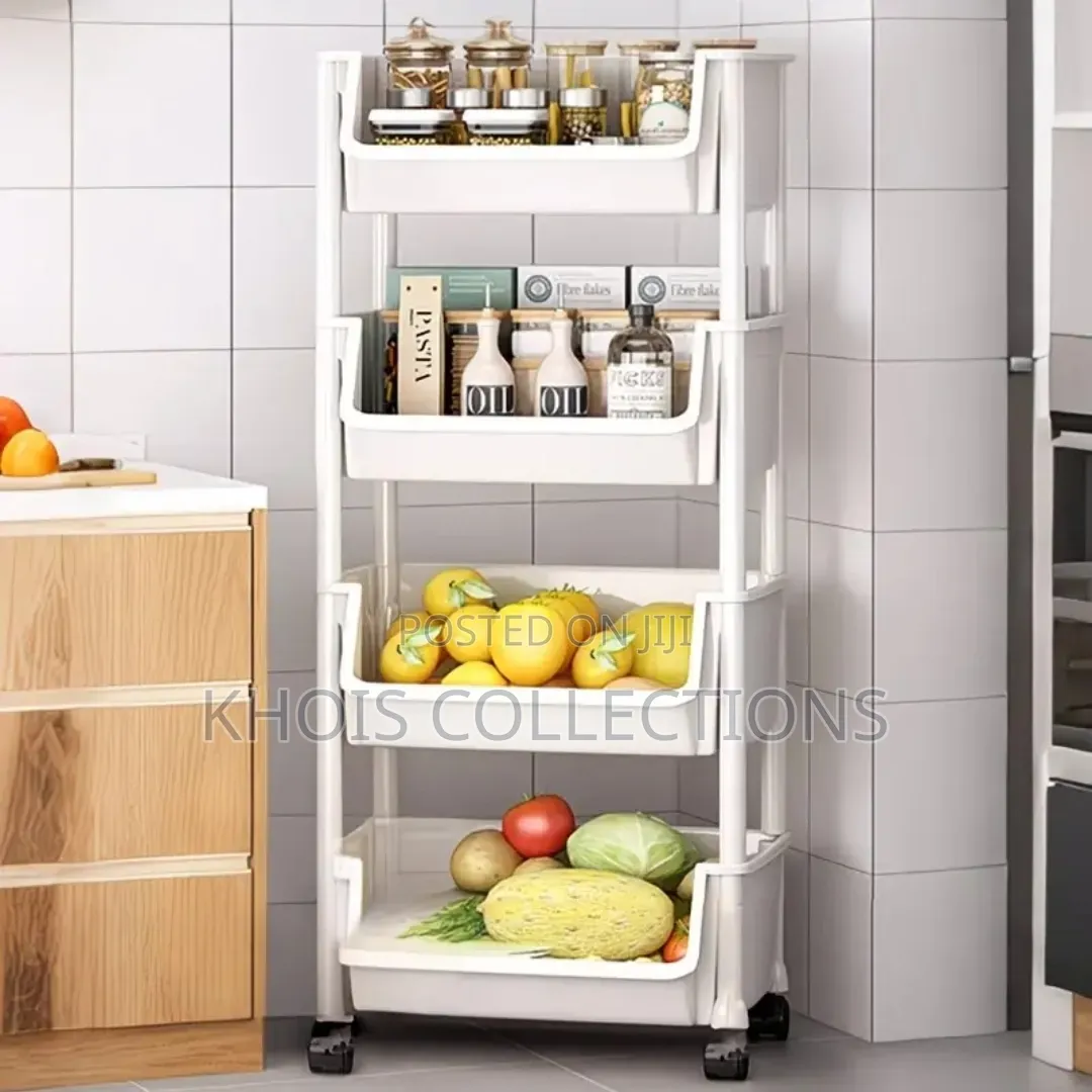 4 Layer Trolley Storage Rack