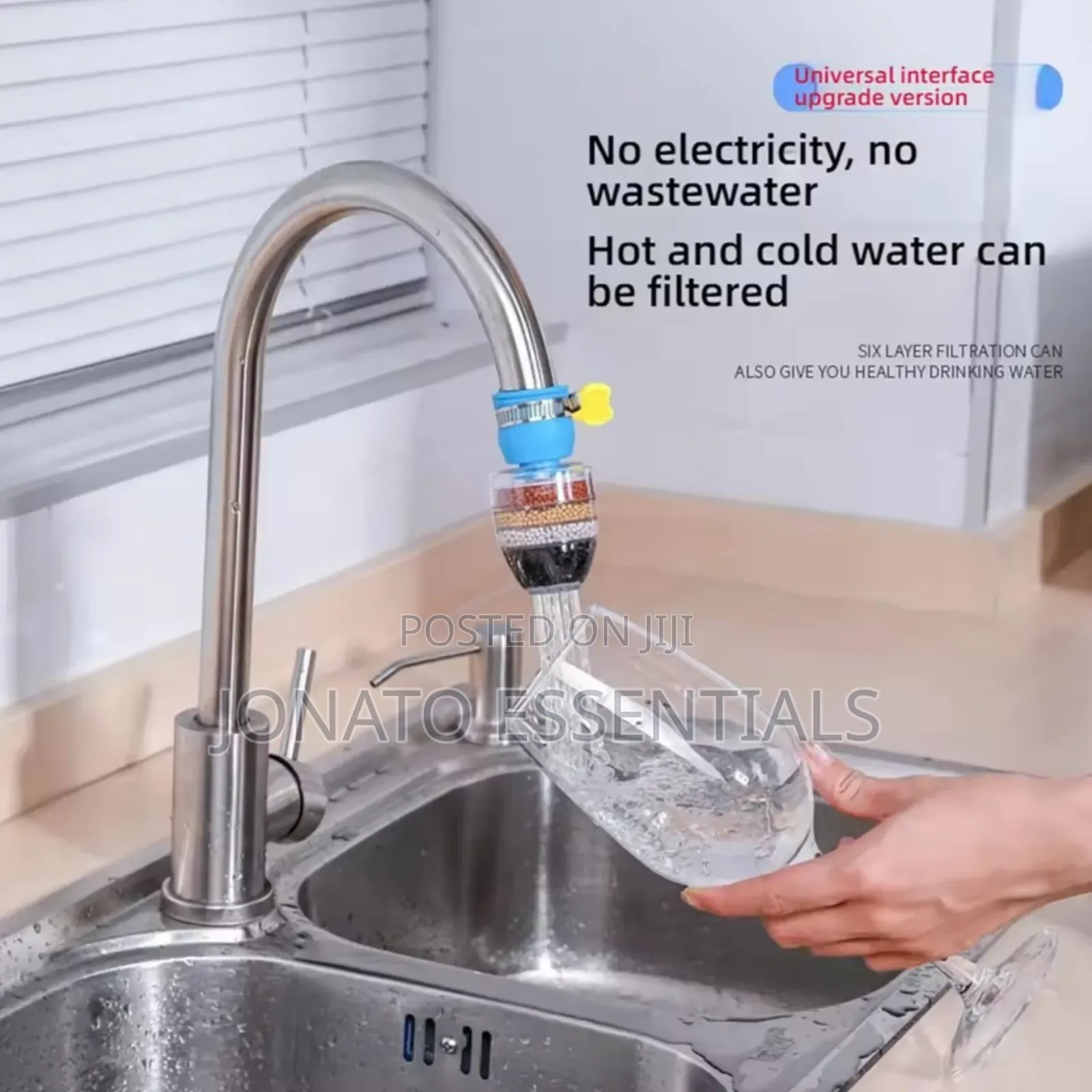 6-Layer Tap Water Filter Purifier for Kitchen Bathroom Faucets