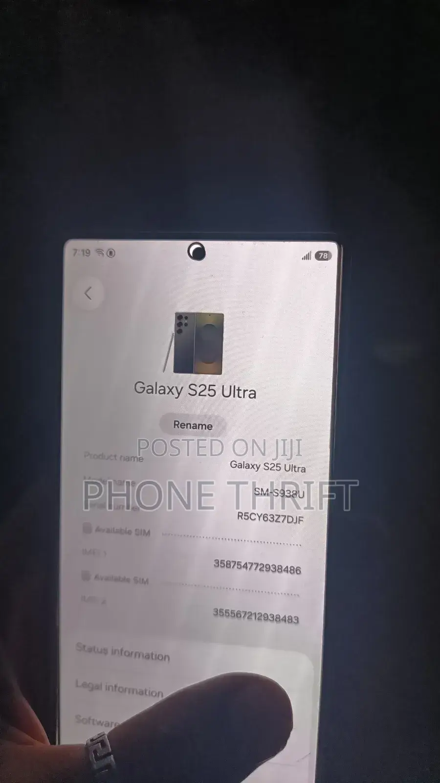 Samsung Galaxy S25 Ultra 256 GB Gray