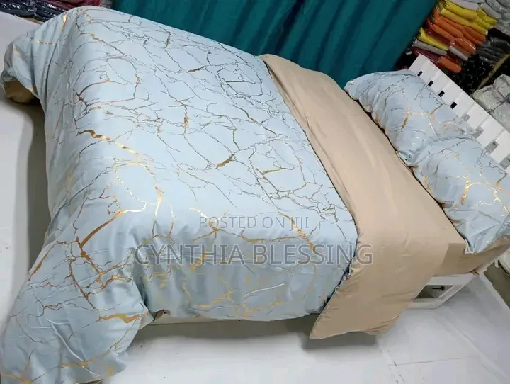 Luxury Gold Marble Foil Texture Duvet Cover Set 