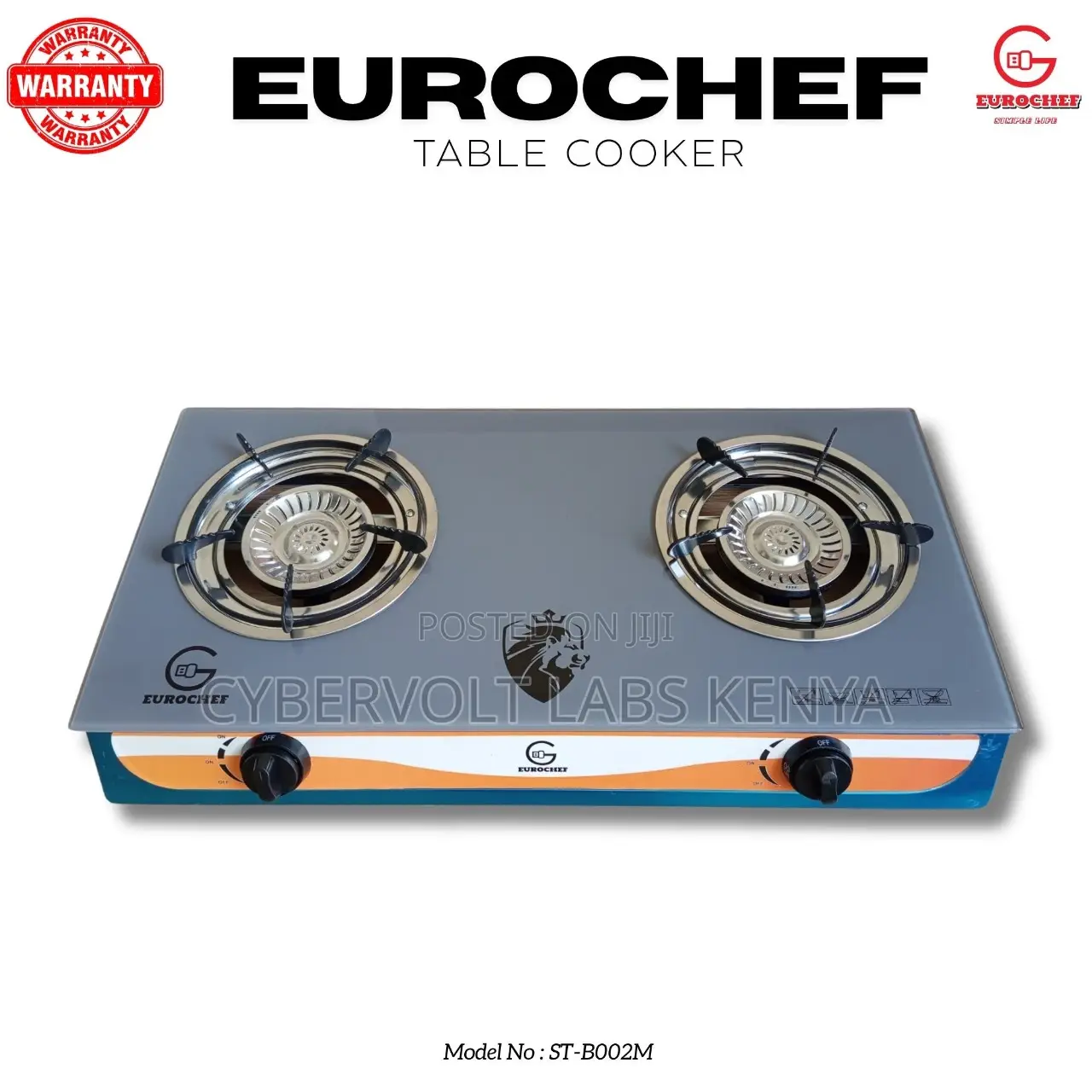 Brand New Eurochef 2-Burner Glass Top Table Cooker (St-B002m)