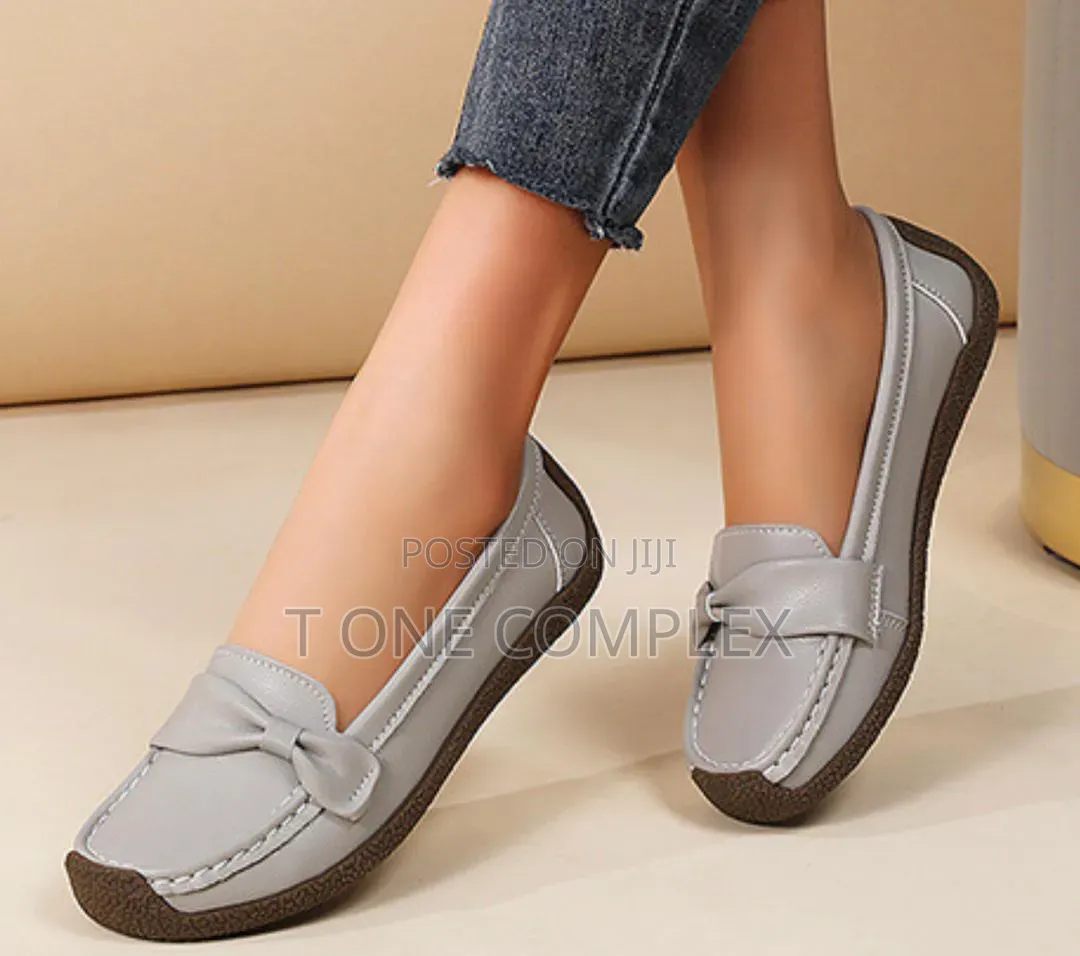 Classy Women Flat Loafers Shoes Soft Sole Black White Grey Blue Brown