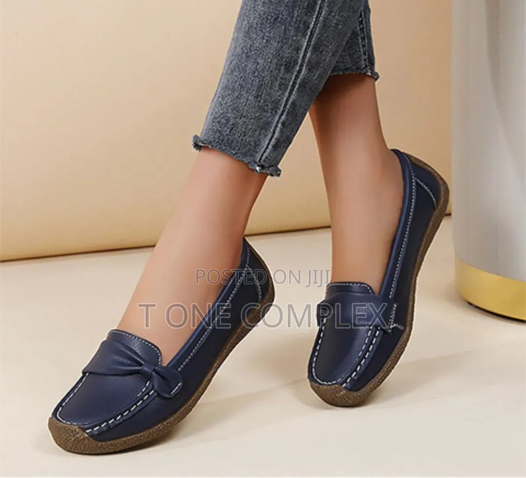 Classy Women Flat Loafers Shoes Soft Sole Black White Grey Blue Brown