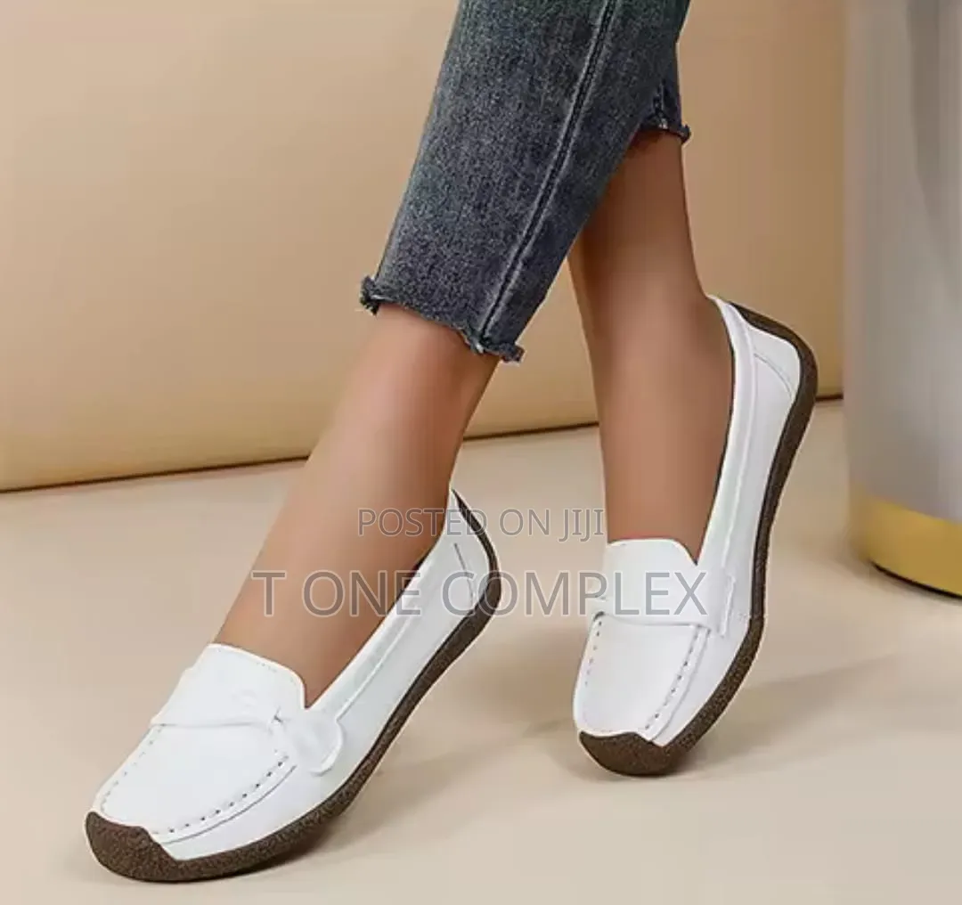 Classy Women Flat Loafers Shoes Soft Sole Black White Grey Blue Brown