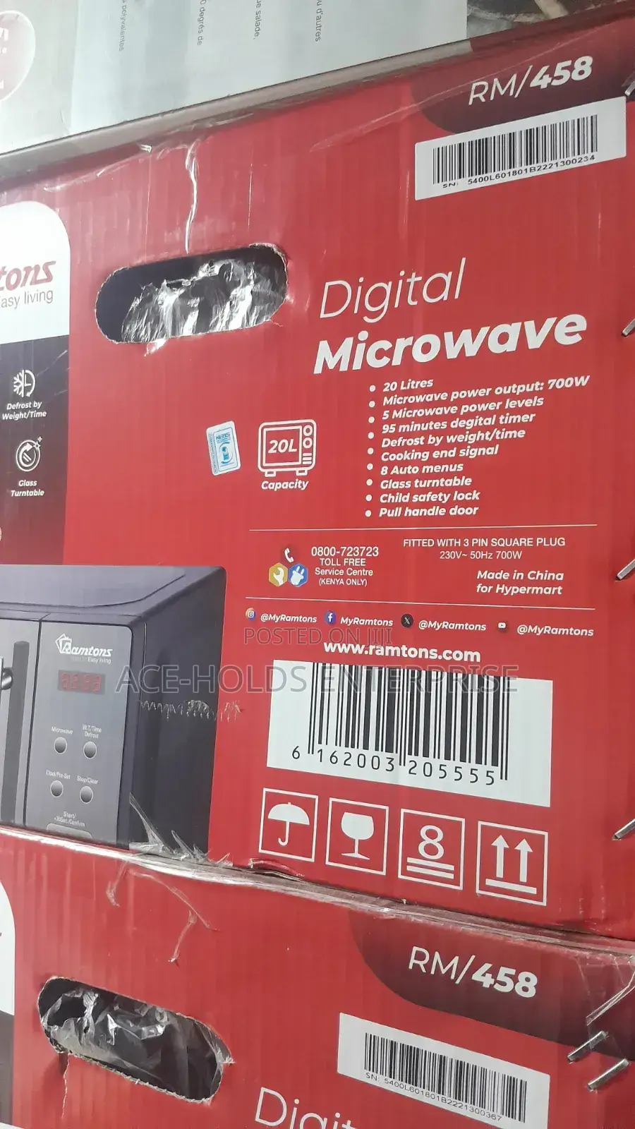 Ramtons 20litres Digital Microwave Rm /458 - 700watts (8 Auto-Menus)