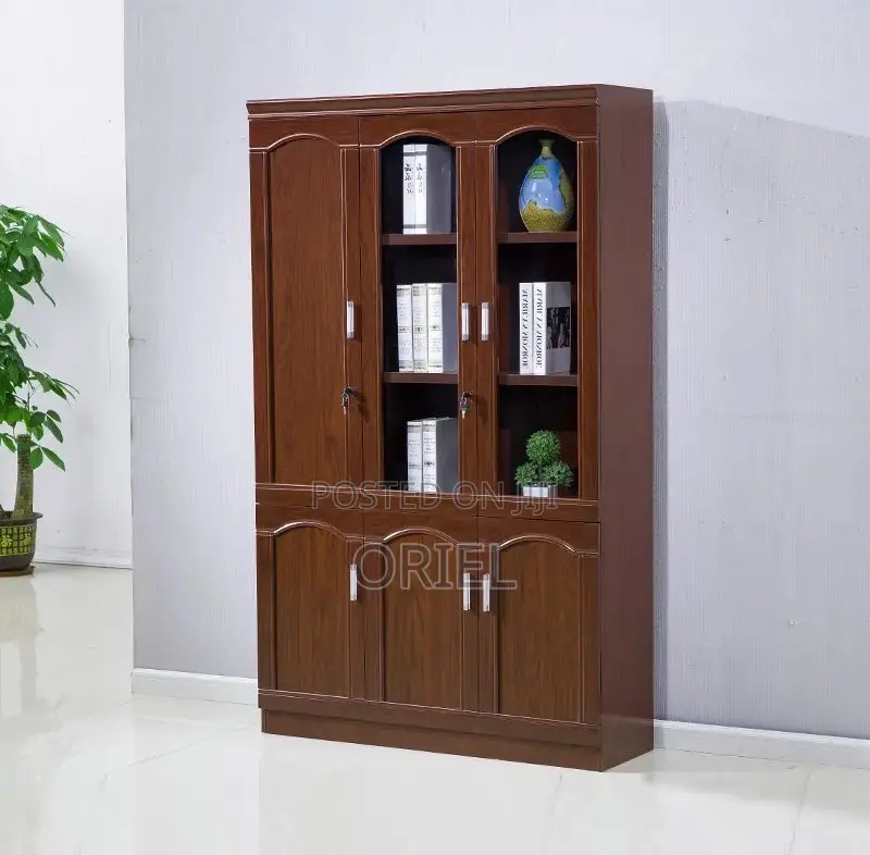 Office Cabinet : 3-Door Mahogany Office Filing Cabinet
