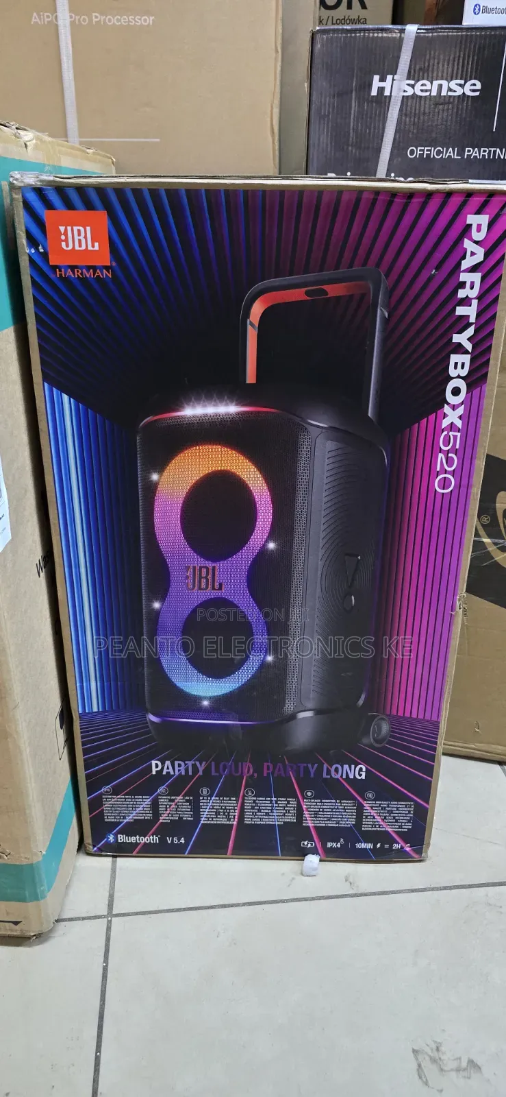 JBL Partybox 520 Portable Battery-Powered Party Speaker 400w