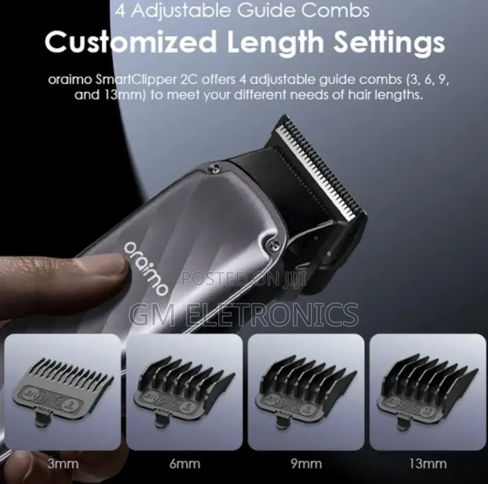 Original Oraimo Smart Clipper 2c With 4 Guide Combs- Opc-Cl30c