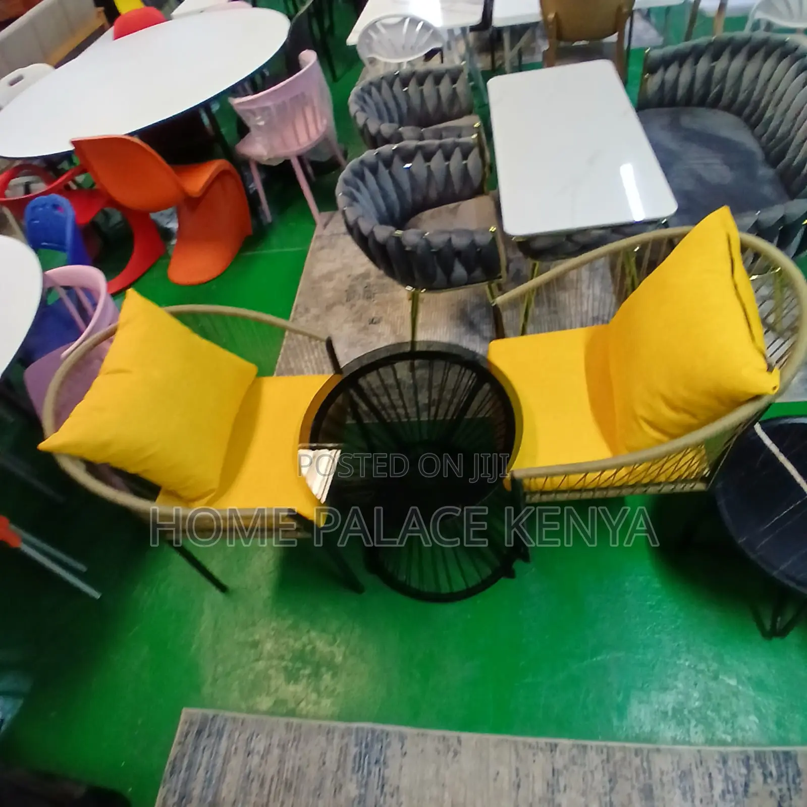 Balcony Set: 3 Piece Wicker Cushioned Lounge Set