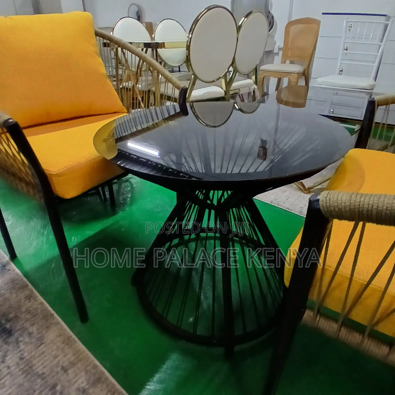 Balcony Set: 3 Piece Wicker Cushioned Lounge Set