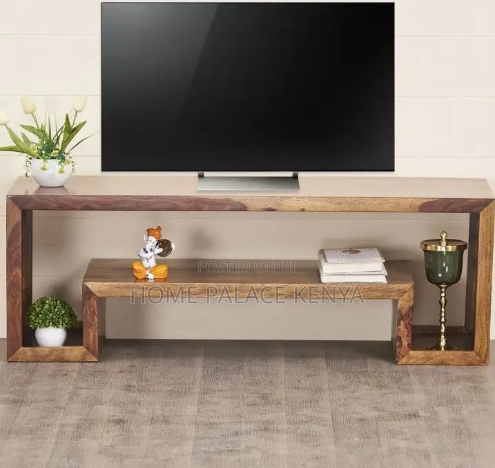 Tv Stand: Mahogany Open Storage Media Unit