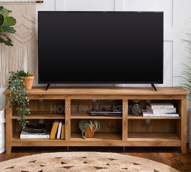 Tv Stand: Mahogany Open Storage Media Unit