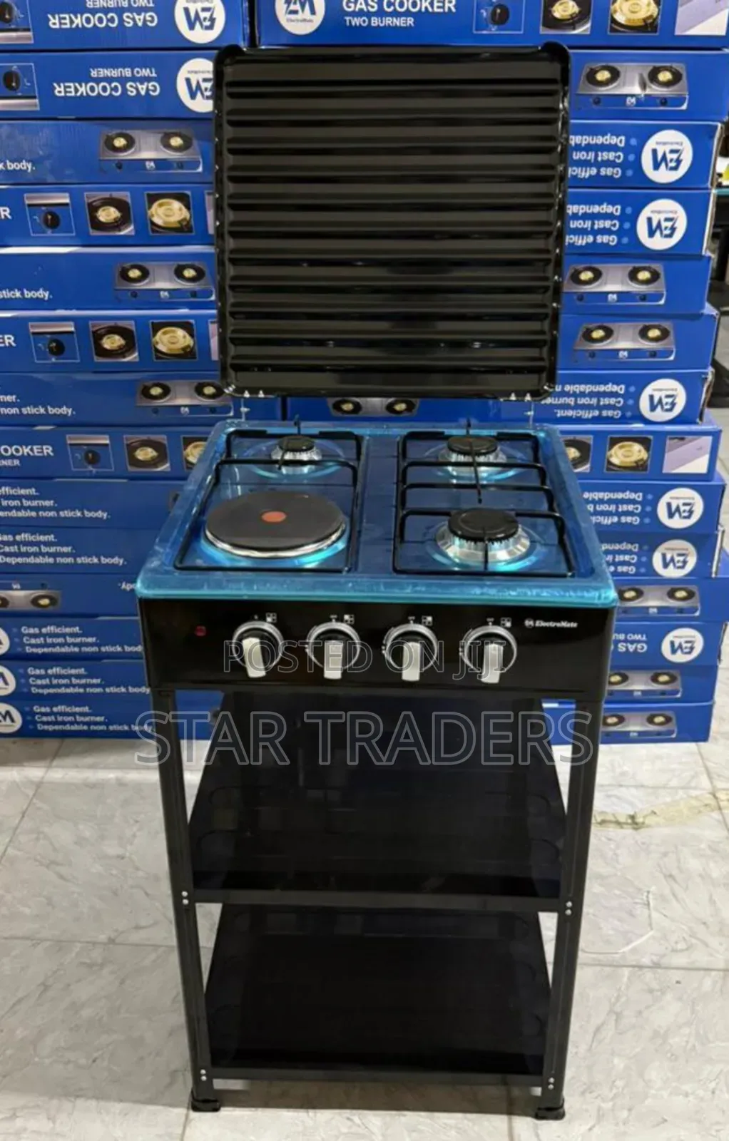 Electromate 3+1 Standing Cooker With Shelves