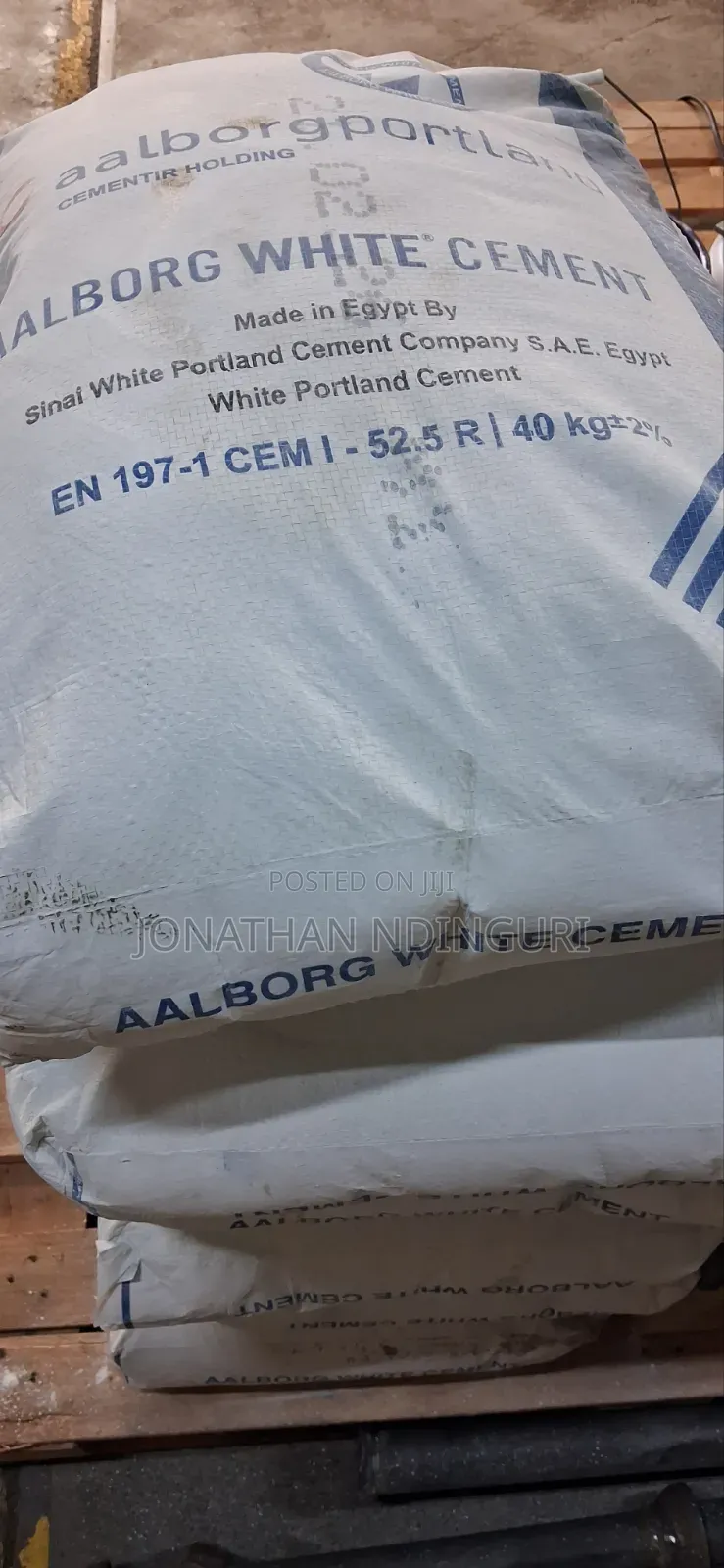 Aalborg White Cement Grade 52.5, 40kg – High Strength White Cement