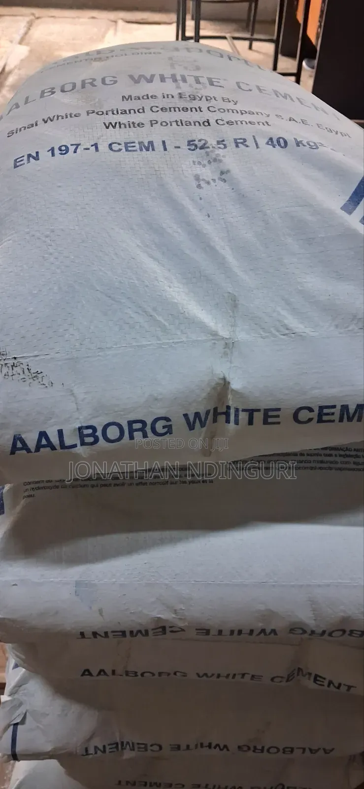 Aalborg White Cement Grade 52.5, 40kg – High Strength White Cement