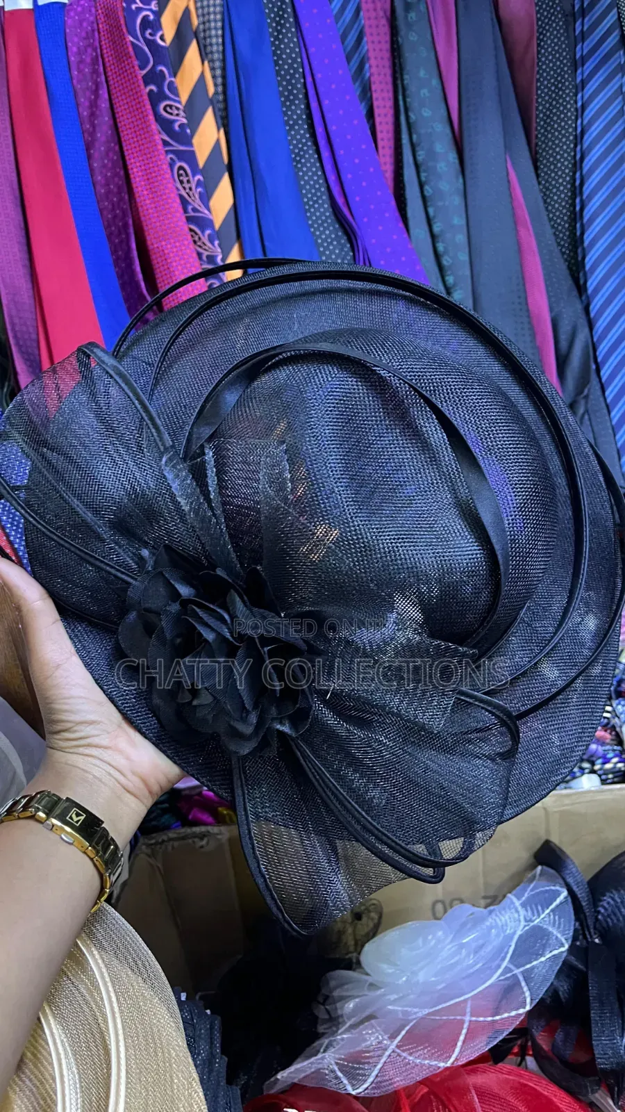 Black Classy Ladies Big Size Fancy Head Fascinators