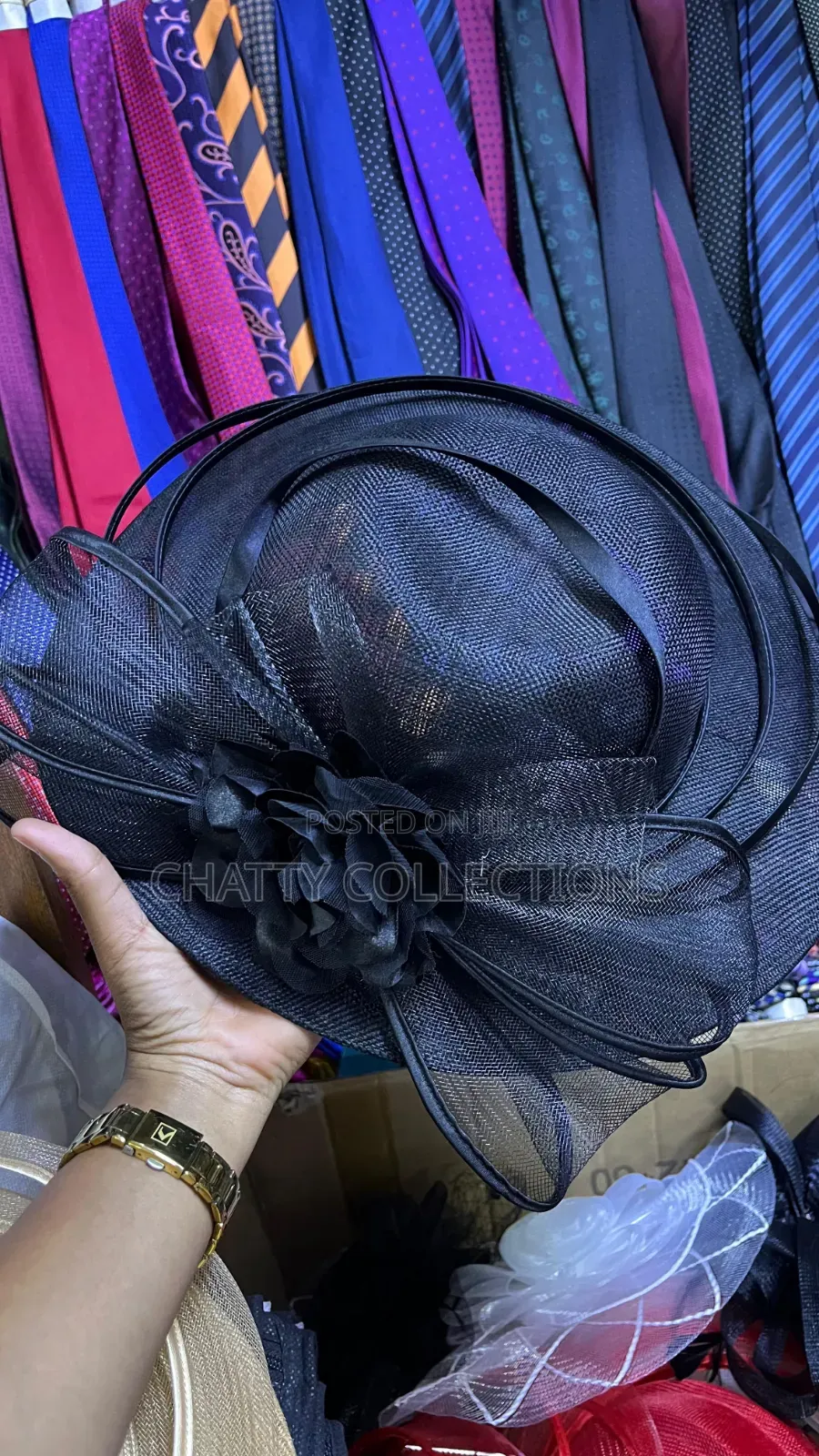 Black Classy Ladies Big Size Fancy Head Fascinators