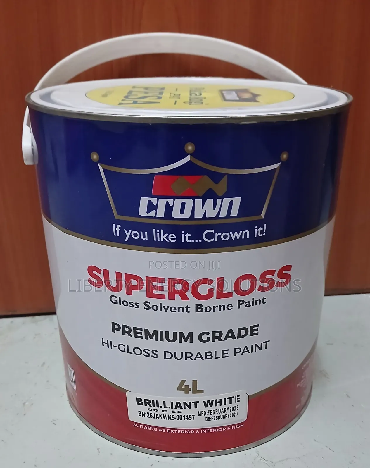 Crown Supergloss Brilliant White 4litres