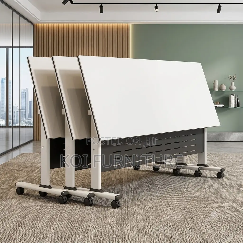 Office Desk; Foldable White Office Meeting Table