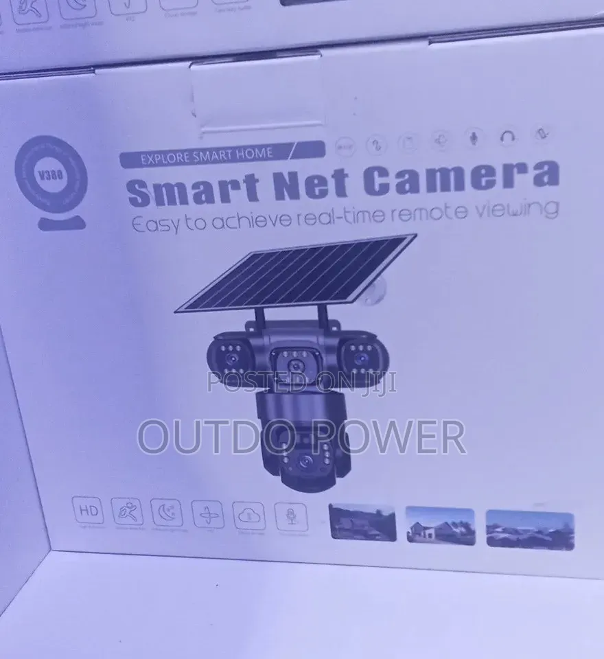 Tripple Lens 4g V380 Solar CCTV Camera