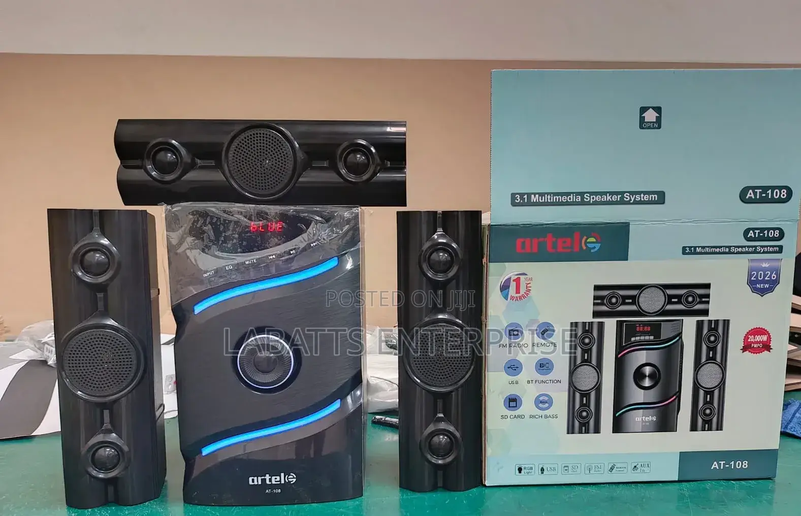 Artel at-108 3.1 Channel Wooden Cabinet Subwoofer