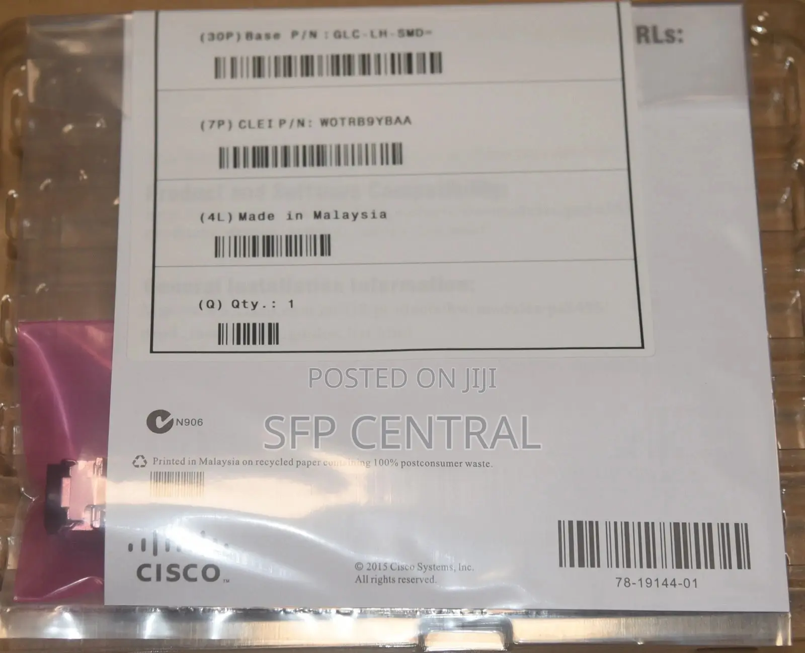 Cisco GLC-Lh-SMD 1000base-Lx/Lh SFP Transceiver Module