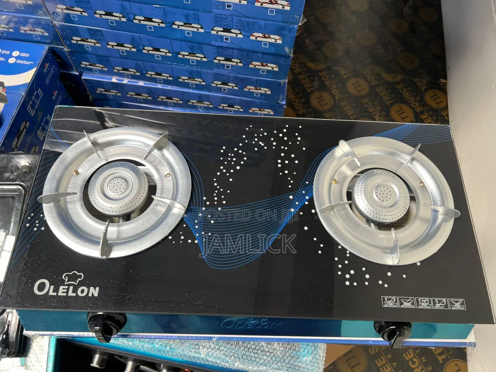 Blue Wave Olelon Top Glass 2 Burner Gas Stove –Jf