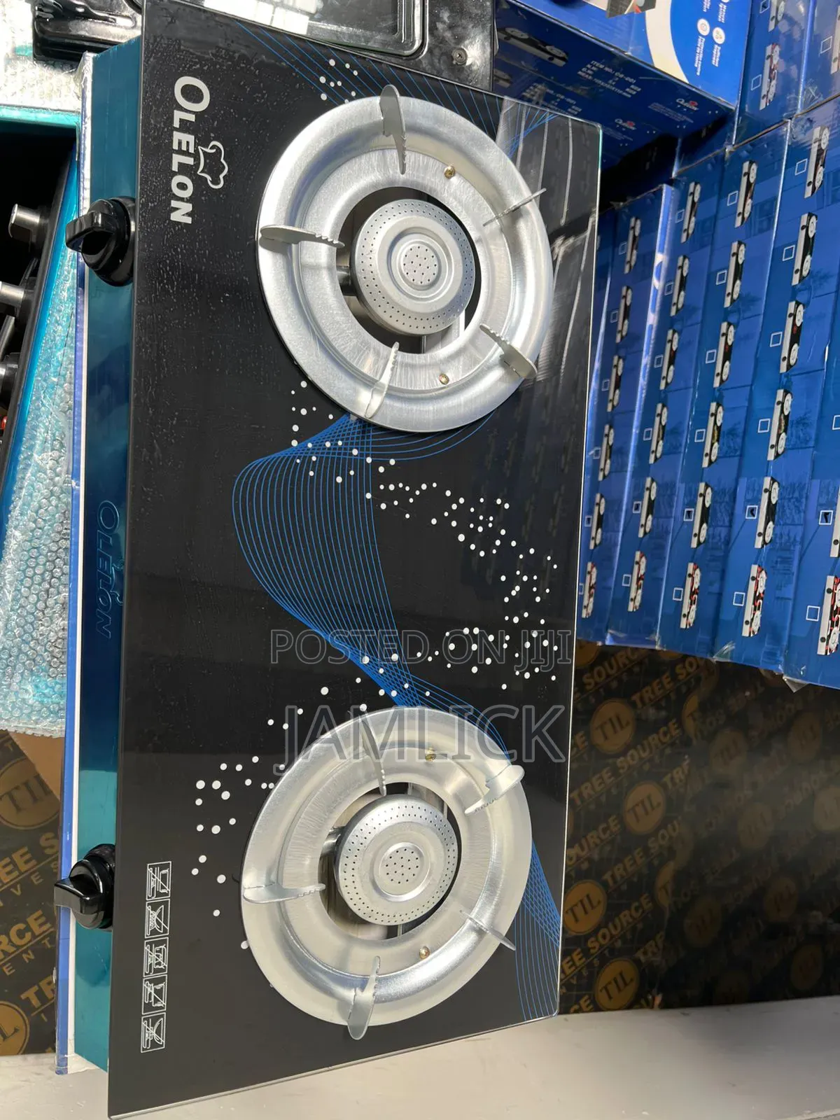 Blue Wave Olelon Top Glass 2 Burner Gas Stove –Jf
