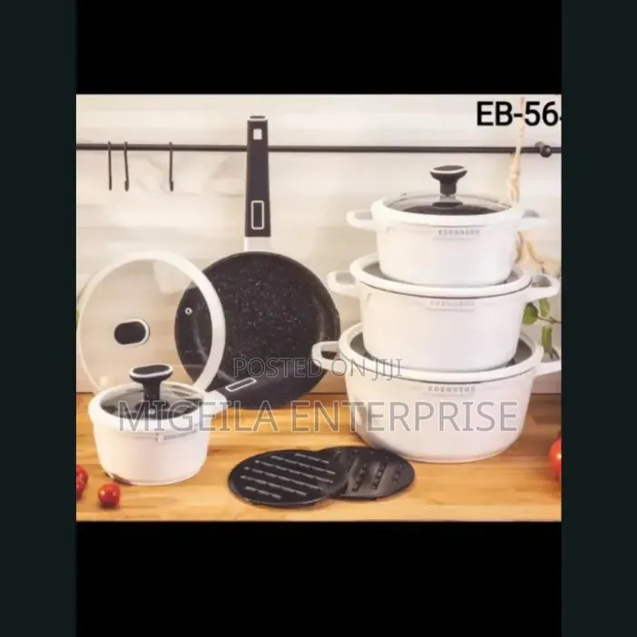Edenburg 12pc Cookware Set(White)