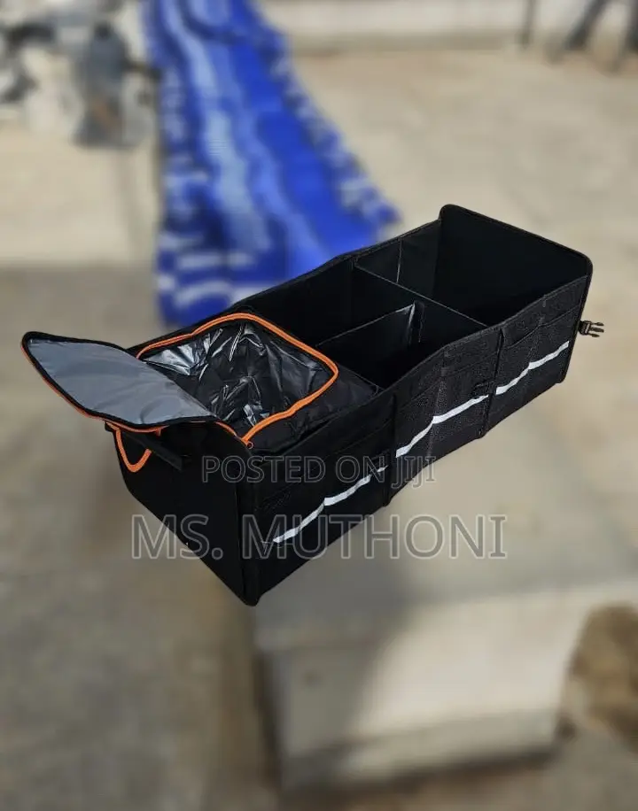 Heavy-Duty Car Trunk Organizer With Detachable, Insulated Cooler Bag