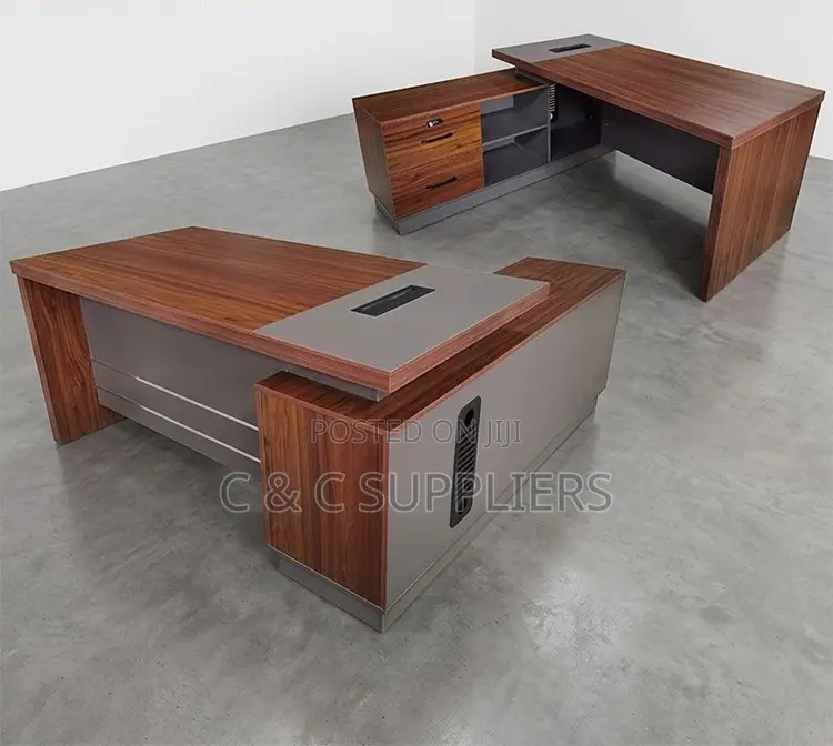 Director's Wooden L-Shaped Table-1600mm