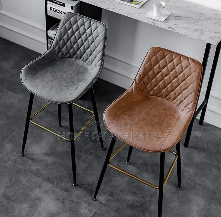 Bar Stool: Kitchen Island Stool With Gold Footrest