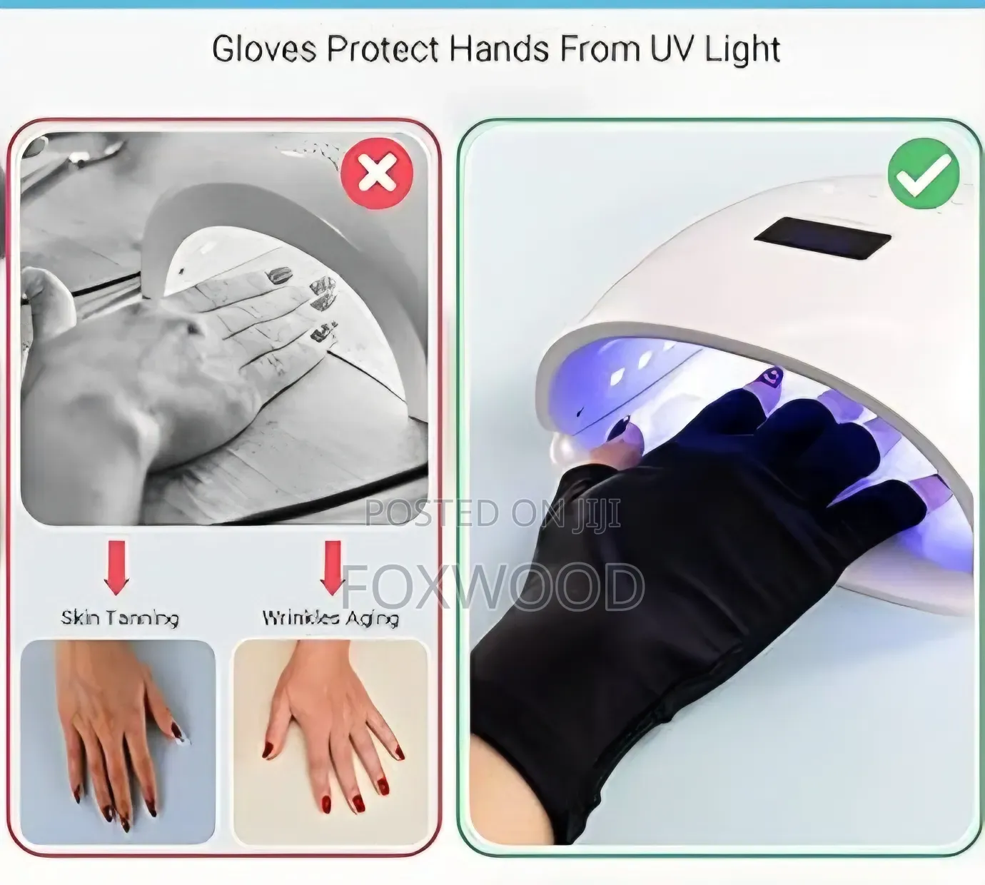 Anti Uv Radiation Gel Dryer Machine Protection Gloves