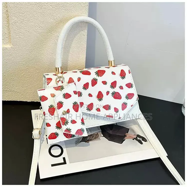 Pink and White Handbag/ Ladies Small Bag