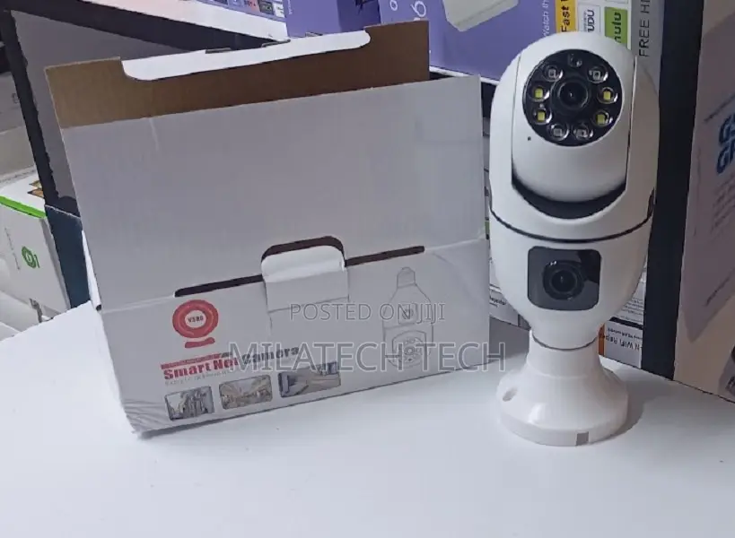 Home Security Dual Lens Bulb Camera PTZ Wifi V380 Pro Hd