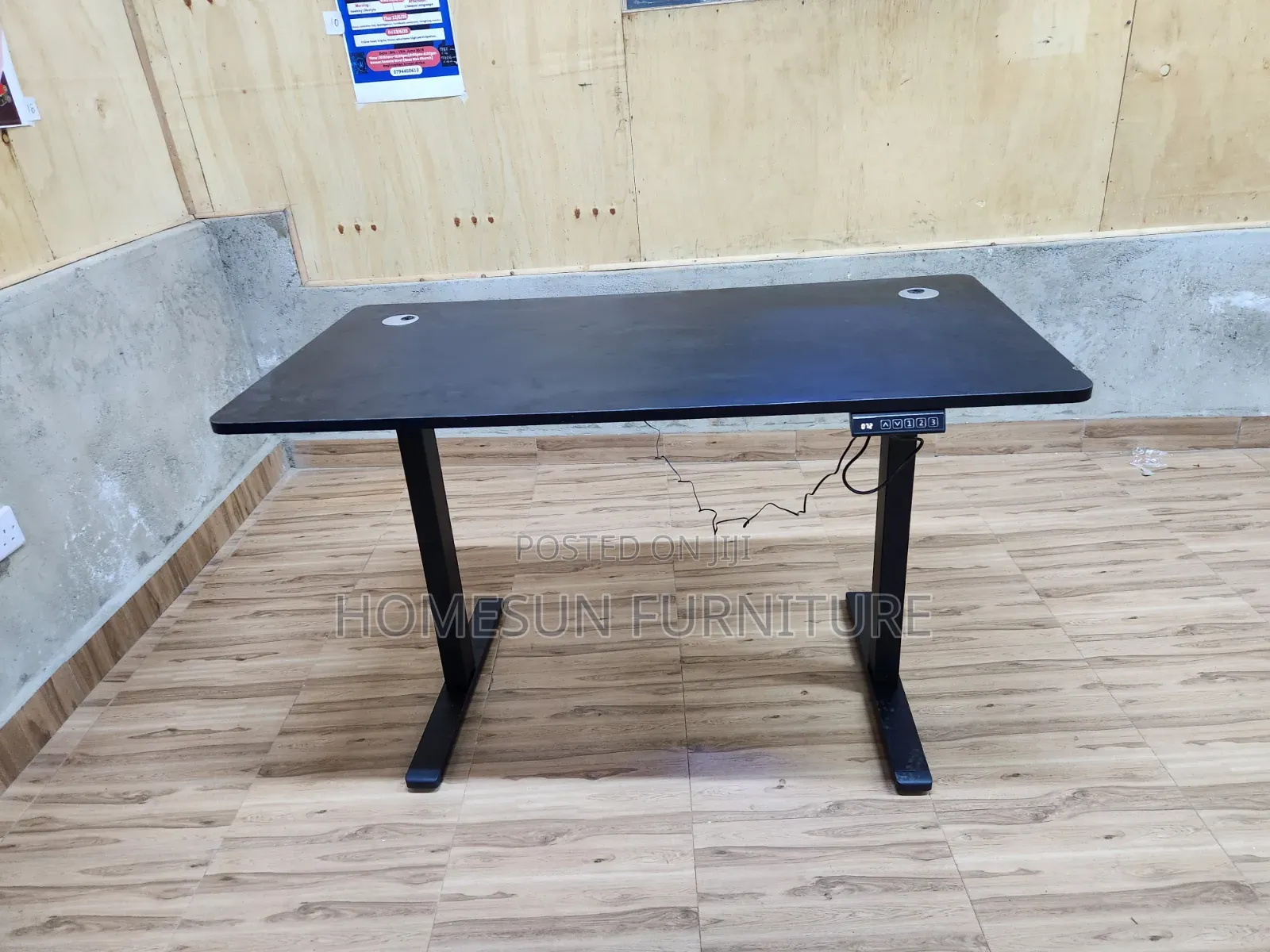 Black Adjustable Desk 1.2m