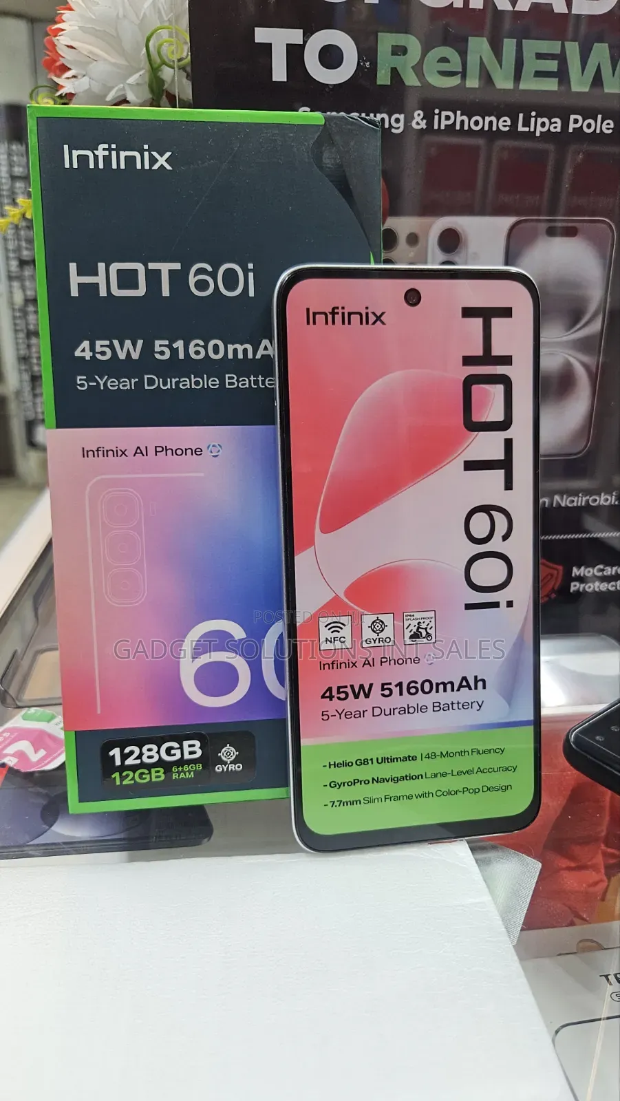 New Infinix Hot 60i 128 GB Black