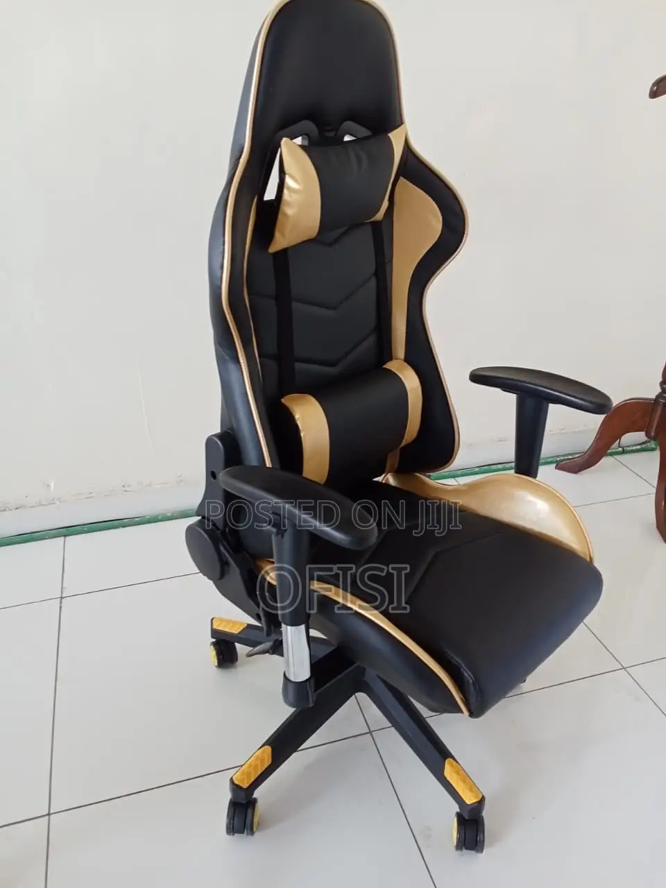 Gaming Chair; Reclining Leather Home Office Gaming Chair