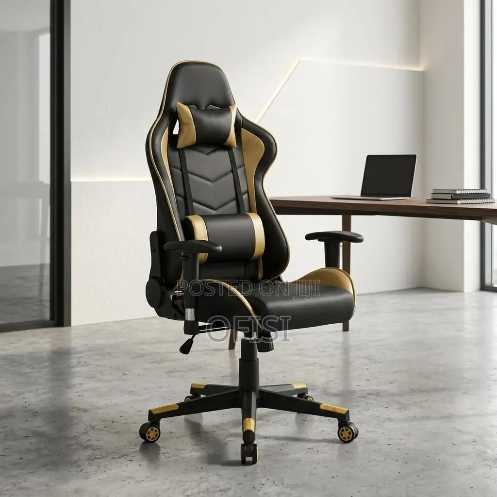 Gaming Chair; Reclining Leather Home Office Gaming Chair