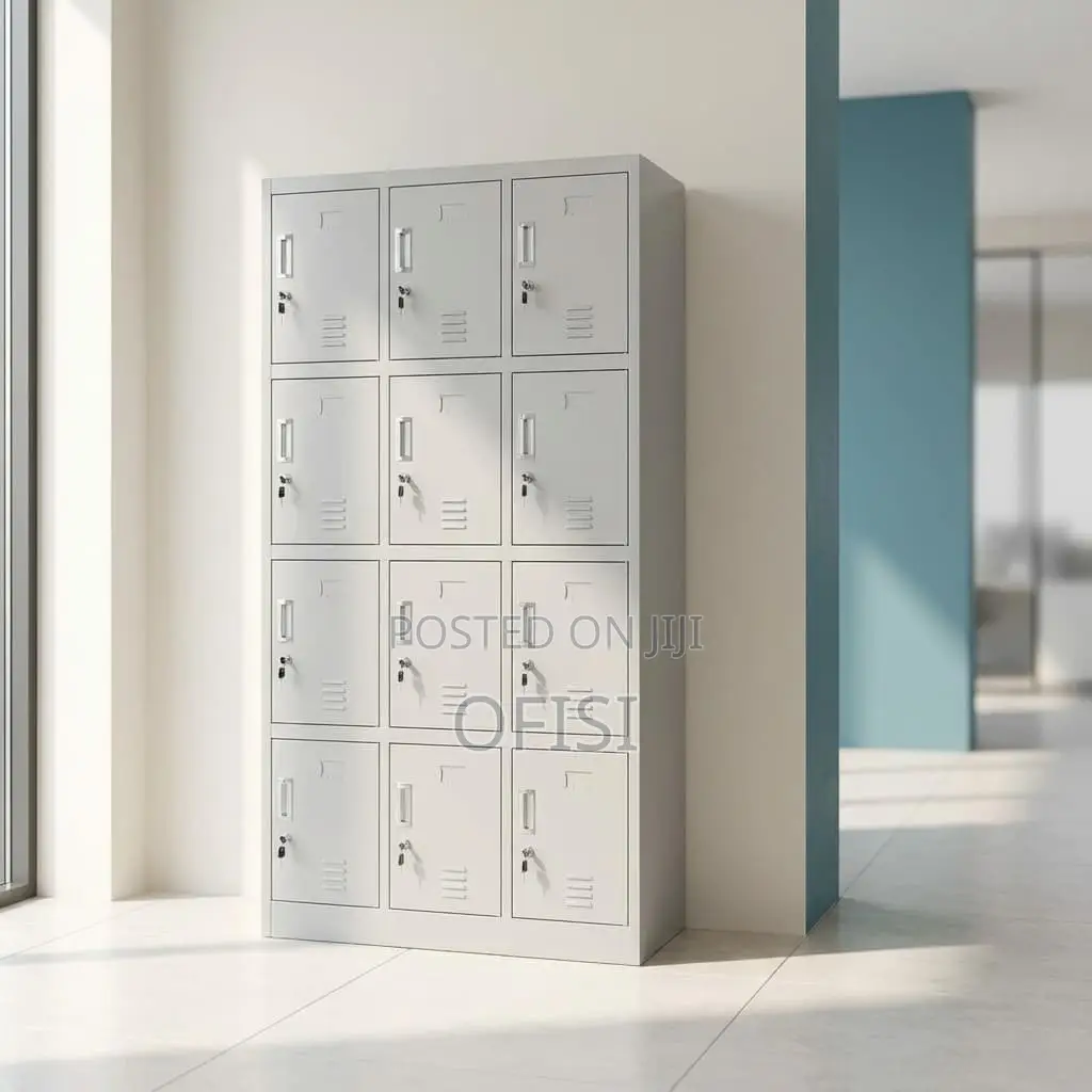 Office Cabinet; 12 Locker Steel Storage Cabinet