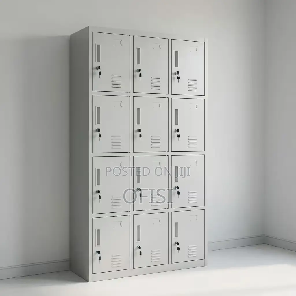 Office Cabinet; 12 Locker Steel Storage Cabinet