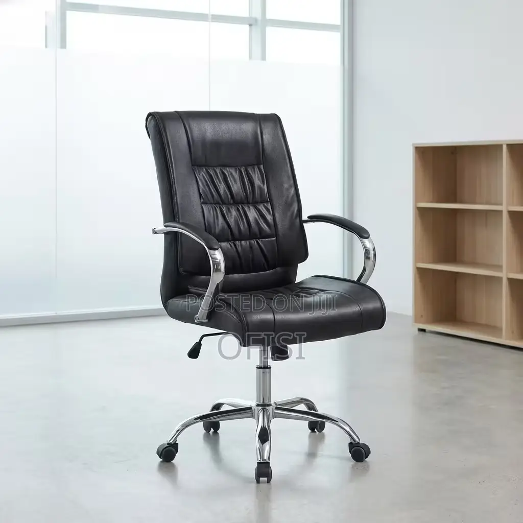 Office Chair; Executive Leather Swivel Office Chair